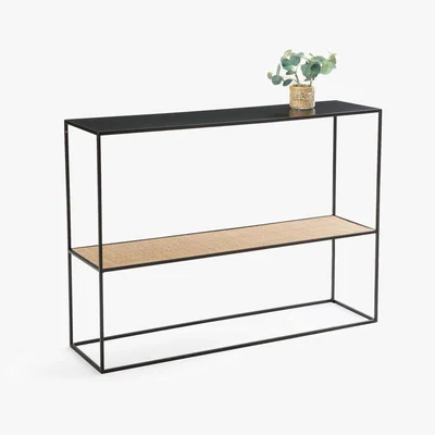 La Redoute Rosali Console in Metal and Cane