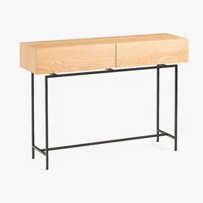 La Redoute Oreko Oak & Metal 2-Drawer Console Table