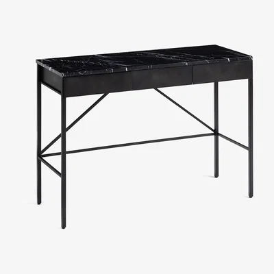 La Redoute Febee Metal & Black Marble Console Table