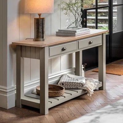 La Redoute Ende Shaker-Style Oak Console Table