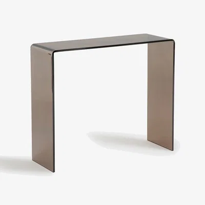 La Redoute Joan Console Table in Smoked Tempered Glass