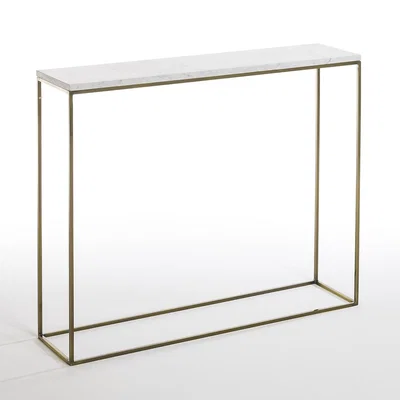 La Redoute Mahaut Aged Brass & Marble Console Table