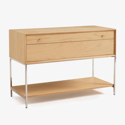 La Redoute Zaim Oak & Chrome Console Table