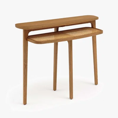 La Redoute BUISSEAU Oak and Cane Console Table