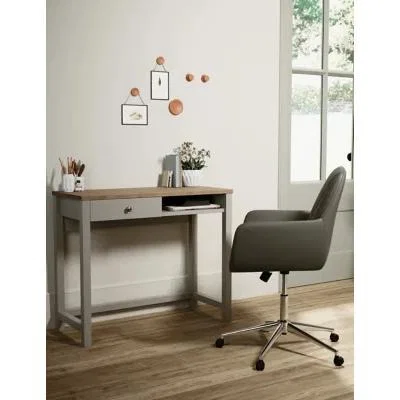 Marks & Spencer M&S Salcombe Desk Console - Light Grey, Light Grey,Natural