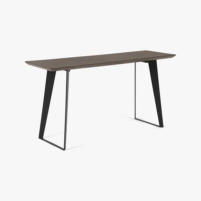 Made.com Boone Console Table, Grey Concrete Resin Top