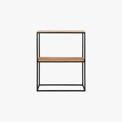 Maisons du Monde Black Metal and Mango Wood Console Table