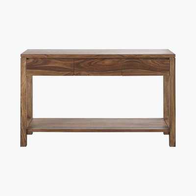 Maisons du Monde 3-Drawer Solid Sheesham Console Table Stockholm