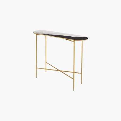 Maisons du Monde Black and Gold Metal Console Table Maddie