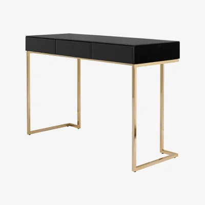 My Furniture Rippon Brass Curved Console Table