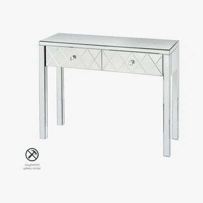 My Furniture KNIGHTSBRIDGE  Mirrored Dressing Table with 4 legs