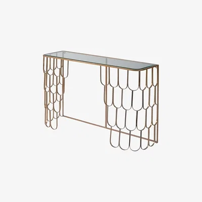 My Furniture Pino Brass Console Table