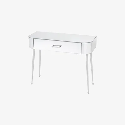 My Furniture Mason Mirrored Console Table – Shiny Silver Legs