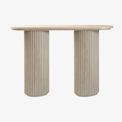 My Furniture Ophelia Washed Grey Oak Console Table