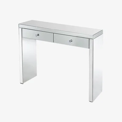 My Furniture APHRODITE Venetian Mirrored Dressing Table with 2 Drawers