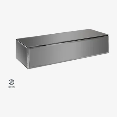 My Furniture Inga Smoke Mirror Floating Console Table / Storage System