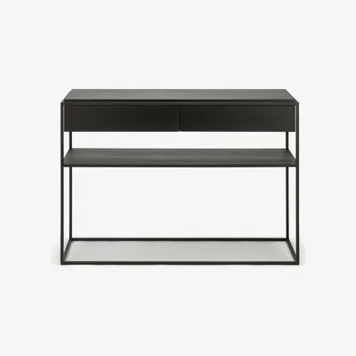 Made in Design Monolit Console - / Solid oak & metal - L 122 cm / 2 drawers by Ethnicraft Black