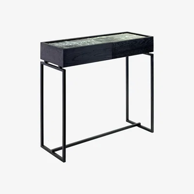 Made in Design Verde Console - With drawer - Marble - L 80 x H 78 cm by Serax Black