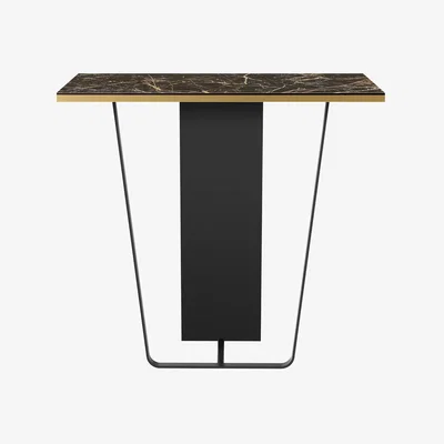 Made in Design Horizon Small Console ceramic black / L 90 cm - RED Edition