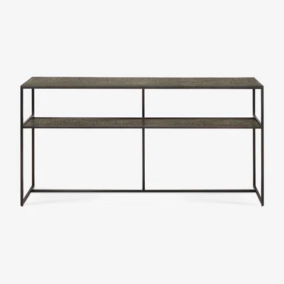 Made in Design Pentagon Console - / 150 x 40 cm x H 75 cm - Hand-sculpted tabletops by Ethnicraft Black