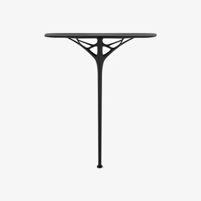 Made in Design A.I. Wall console table plastic material black / W 75 x D 24 cm - Designed by artificial intelligence / Recycled - Kartell