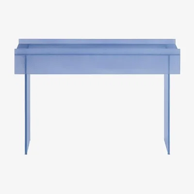 Made in Design Simoon 09 Console glass blue / W 130 x D 42 x H 80 cm - Recycled - Glas Italia