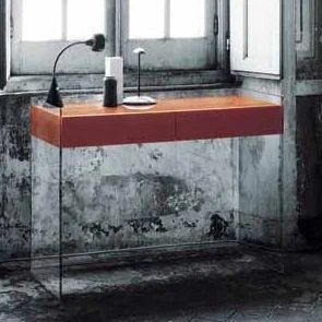 Made in Design Float Console - 2 drawers - H 90 cm by Glas Italia Orange
