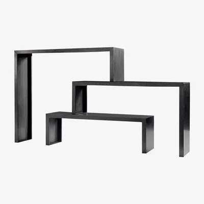 Made in Design Big Irony Babilonia Console - Set of 3 adjustable shelf units by Zeus Black