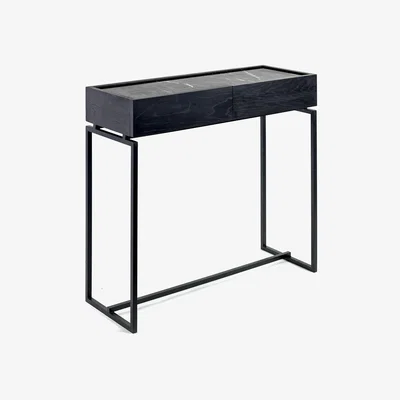 Made in Design Nero Console - With drawer - Marble - L 80 x H 78 cm by Serax Black