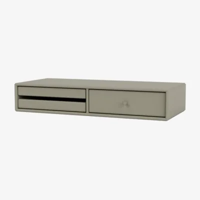 Made in Design Makeup Dressing table wood grey / Wall console table - W 69.6 x D 30 x H 12.6 cm - MONTANA
