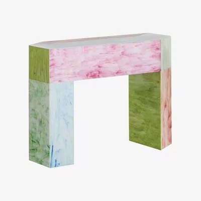 Made in Design Remis 02 Console glass / With drawer - W 120 x D 44 x H 85 cm - Hand made in Italy - Glas Italia