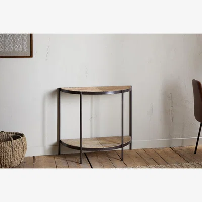 Nkuku nkuku Aasha Mango Wood Half Moon Console Table | Tables | Natural