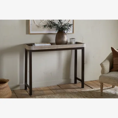 Nkuku nkuku Nisha Reclaimed Wood & Iron Console Table | Tables | Natural