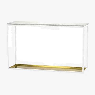 Nordic Nest Scherlin Console table 11 Marble white white lacquered stand