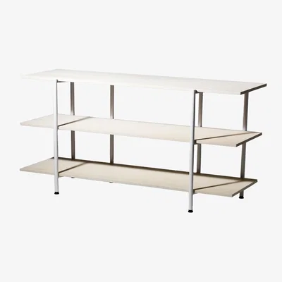 Nordic Nest SMD Design Lilly Console table Ash white pigment white-lacquered steel frame 180 cm