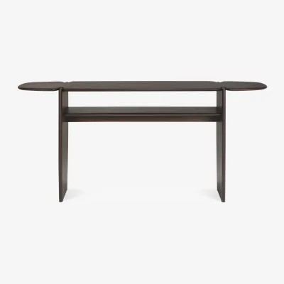 Nordic Nest Ethnicraft PI console table Dark brown mahogany 160x40 cm