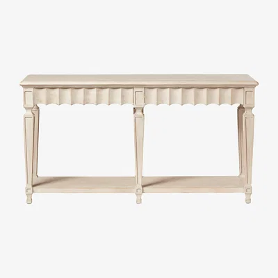 OKA Ruffelen Console Table - Washed Grey