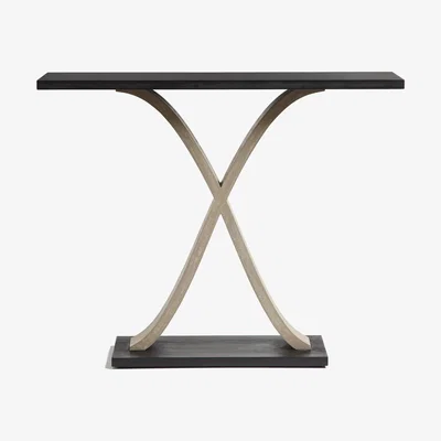 OKA OKA, Xavier Console Table - Dark Grey, Console Tables, Mango Wood/MDF Wood