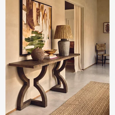 OKA OKA, Kaishu Console Table - Watered Grey, Console Table