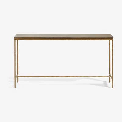 OKA OKA, Maristela Console Table - Watered Grey, Console Tables, Metal/Oak