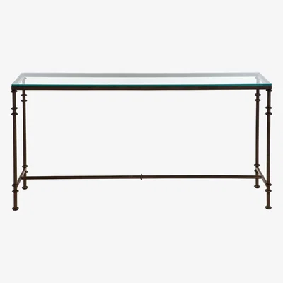 OKA Pompidou Console Table, Large - Metal and Glass