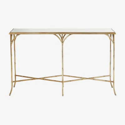 OKA OKA, Helenium Console Table - Gold, Console Tables, Glass