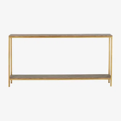 OKA OKA, Amarolo Narrow Console Table - Natural, Console Tables, Iron/Wood