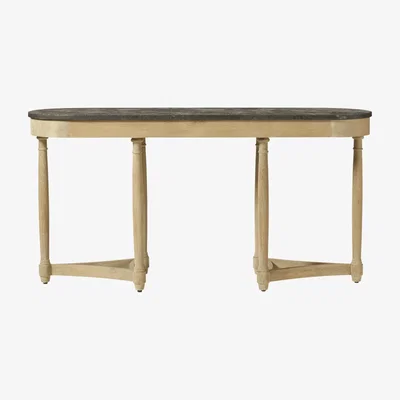 OKA OKA, Flavian Console Table - Oak/ Stone, Console Tables, Oak