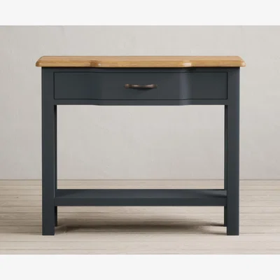 Oak&More Delphine Oak and Blue Painted Console Table