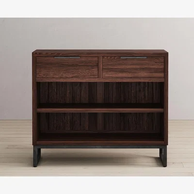 Oak&More Dakota Dark Acacia and Metal Console Table