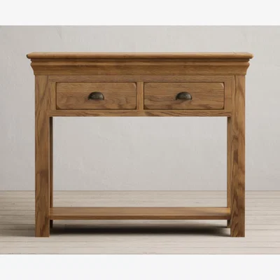 Oak&More Burford Rustic Solid Oak Console Table