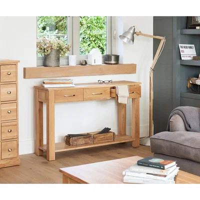 Oak&More Rhone Solid Oak Console Table