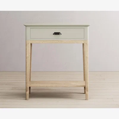 Oak&More Ancona Oak and Soft Green Painted Console Table