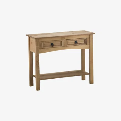 Oak&More Corey 2 Drawer Console Table with Shelf